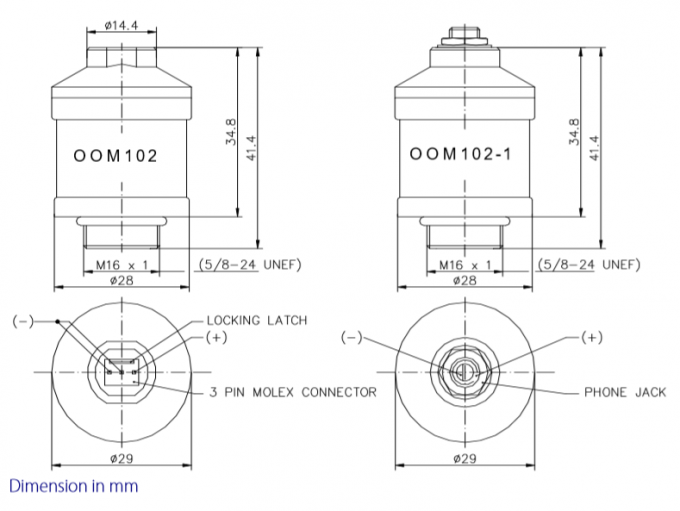 OOM102 Envitec MOX-01 O2 सेल सेंसर के साथ मेडिकल ऑक्सीजन सेंसर सफेद संगत 0