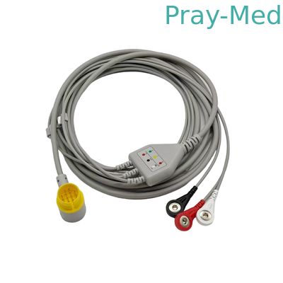 खरीदें Lifegain CU-HD1 12Pin एक टुकड़ा ईसीजी केबल 3 लीड्स AHA स्नैप ऑनलाइन निर्माण