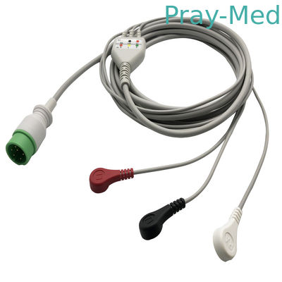 खरीदें Zoncare Hwatime 3.6m TPU 6pin Ecg केबल्स और स्नैप/क्लिप के लिए लीडवायर ऑनलाइन निर्माण