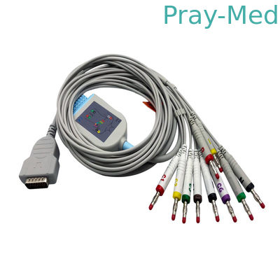 15 पिन Ekg केबल एक टुकड़ा 10 लीड के साथ केले 4.0 Tpu जैकेट 2029893-001