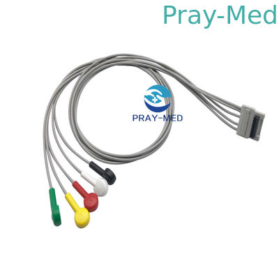 TPU जैकेट BTL-08 5 लीड होल्टर Ecg केबल 102cm 12 चैनल के लिए