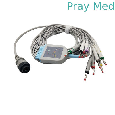Kenz 16 पिन 10 लीड 3.6m EKG वायर केले के अंत के साथ 63050074 63050075 PC-104